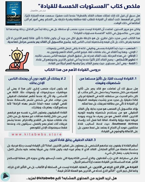 اقتباس 1 من كتاب  المستويات الخمسة للقيادة