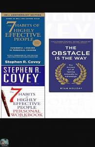 Obstacle is the way,7 habits of highly effective people,personal workbook 3 books collection set 