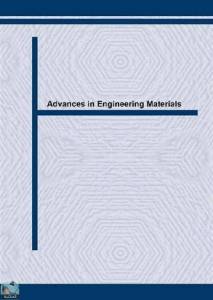 Advances in Engineering Materials Proceedings of the 10th Irish Materials Forum Conference Imf10 University of Ulster at Coleraine, N. Ireland, September, 1994